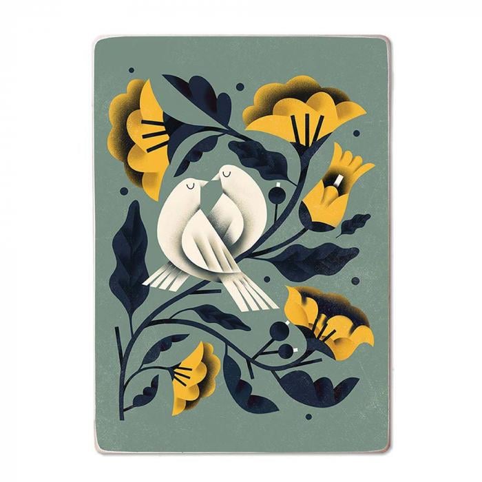 Постер деревянный на стену Птицы А4 (AA-0164563)