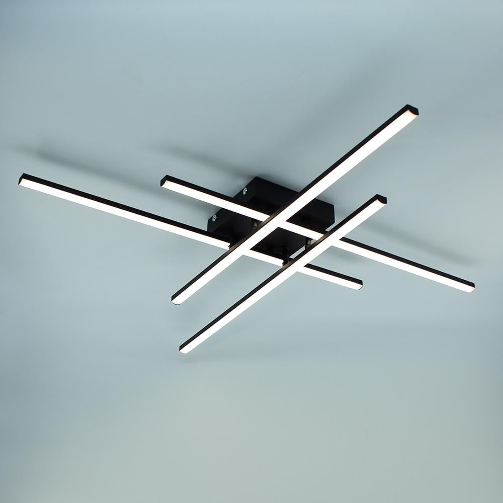 Люстра светодиодная управляемая ESLLSE LINE 4L RC 70 Вт 850x850x90 мм Черный (10629)