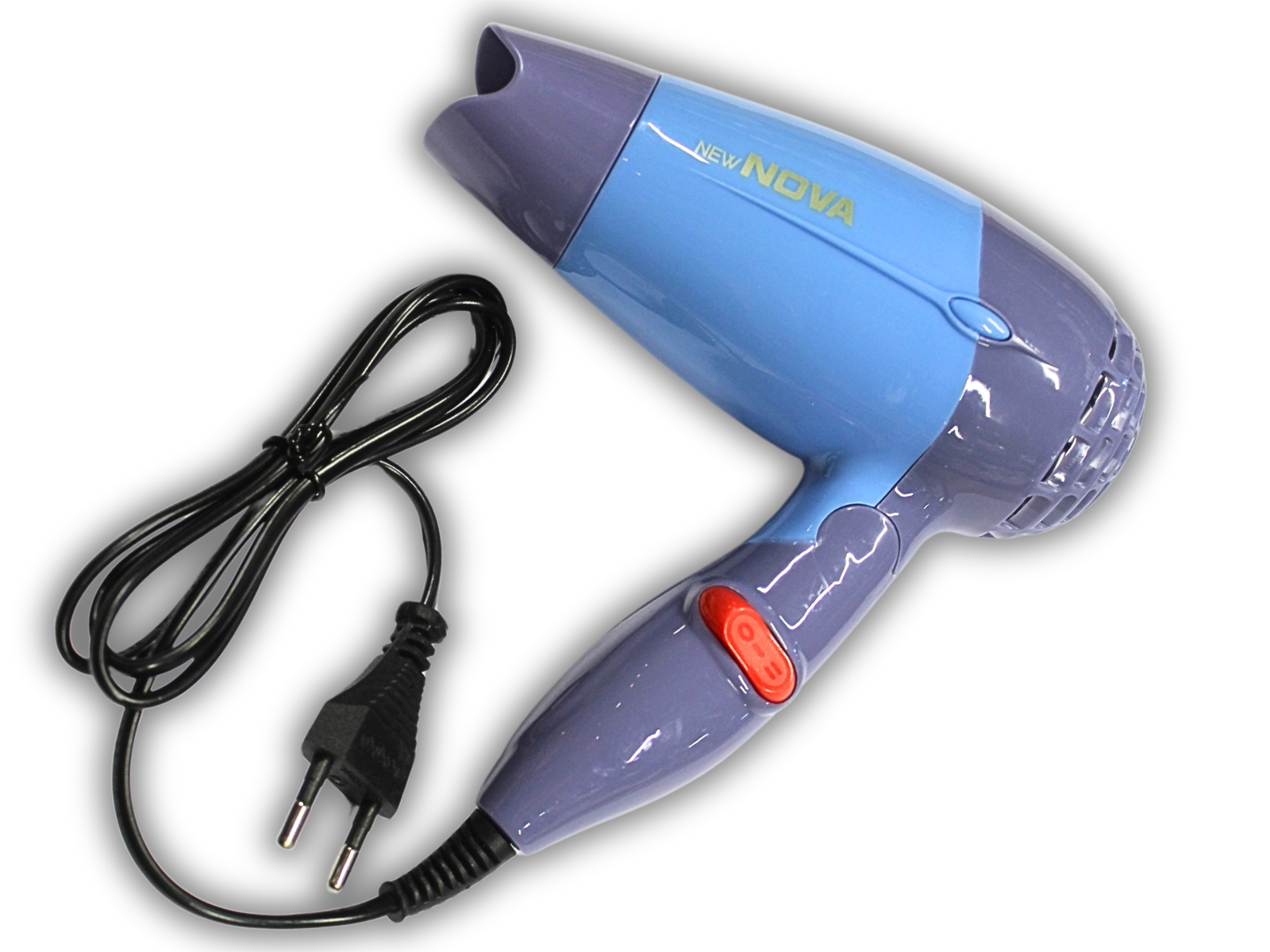 Фен складной для волос NOVA NV-662 с насадкой 1000W 13/17 см Голубой (00000009528:15749)