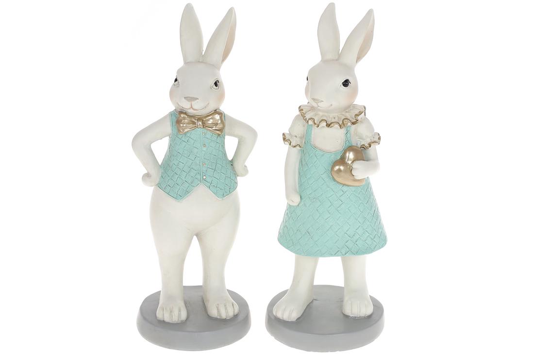 Декоративная статуэтка BonaDi Заяц и Заюшка 20,5 см (HA9-107)