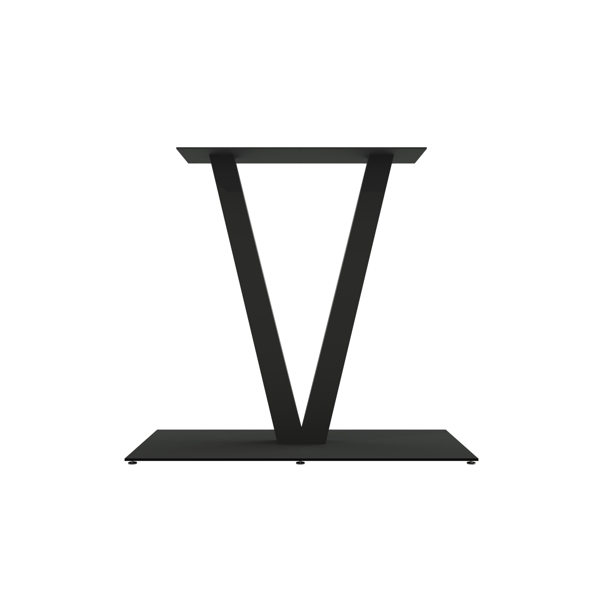 Опора для стола металлическая Lofty Серия 25 пластина 800х400 мм Черный