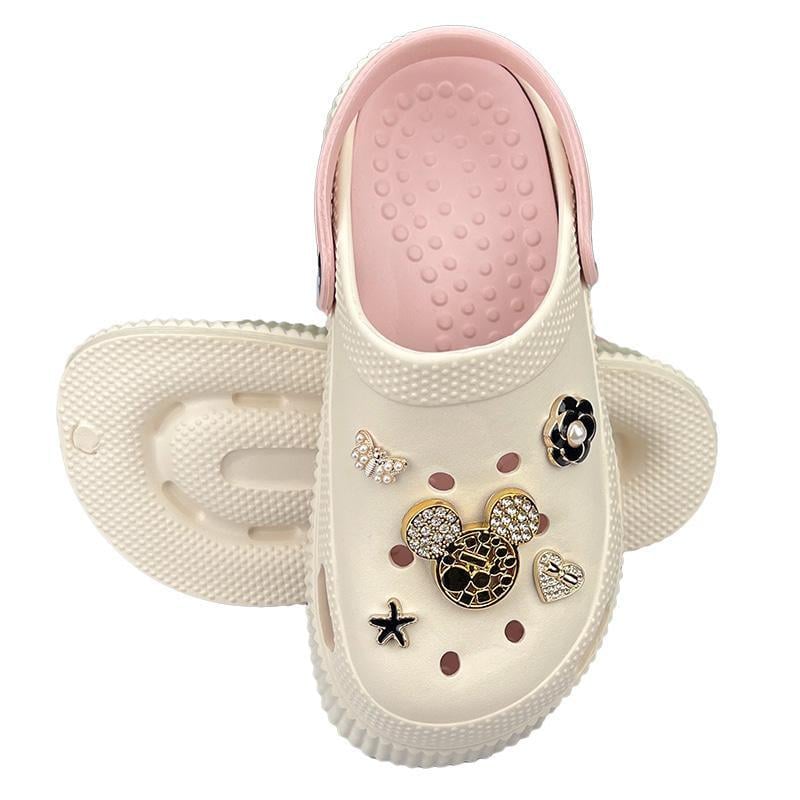 Сабо женские на платформе с джибитсами 10115-1 p. 40 25,5 см Бежевый