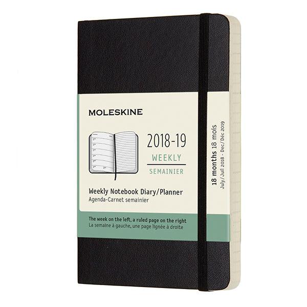 Еженедельник Moleskine 2018-2019 маленький Черный (DSB18WN2Y19)