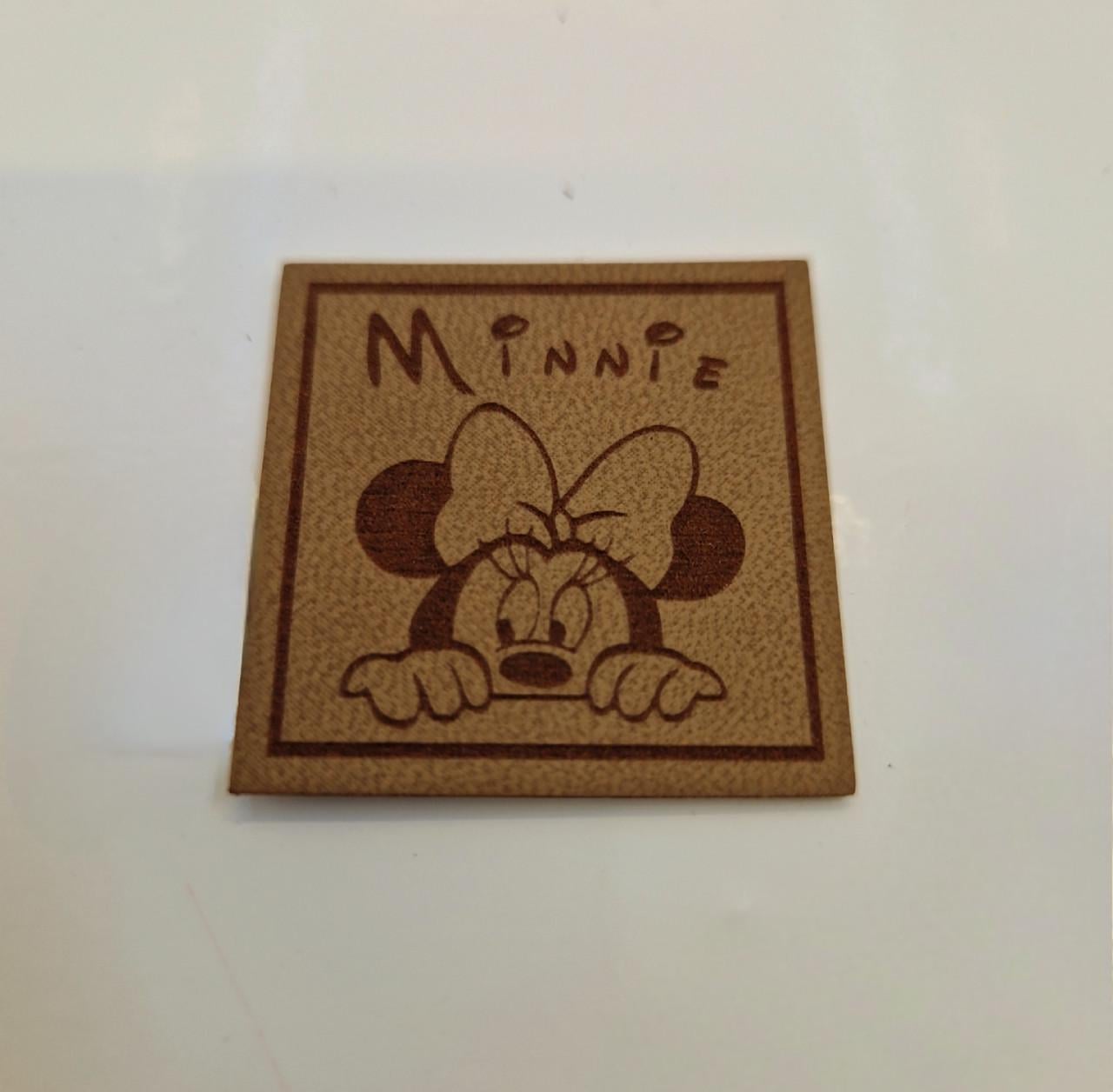 Нашивка пришивная Minnie с надписью 3,5 см Коричневый (2221826033)