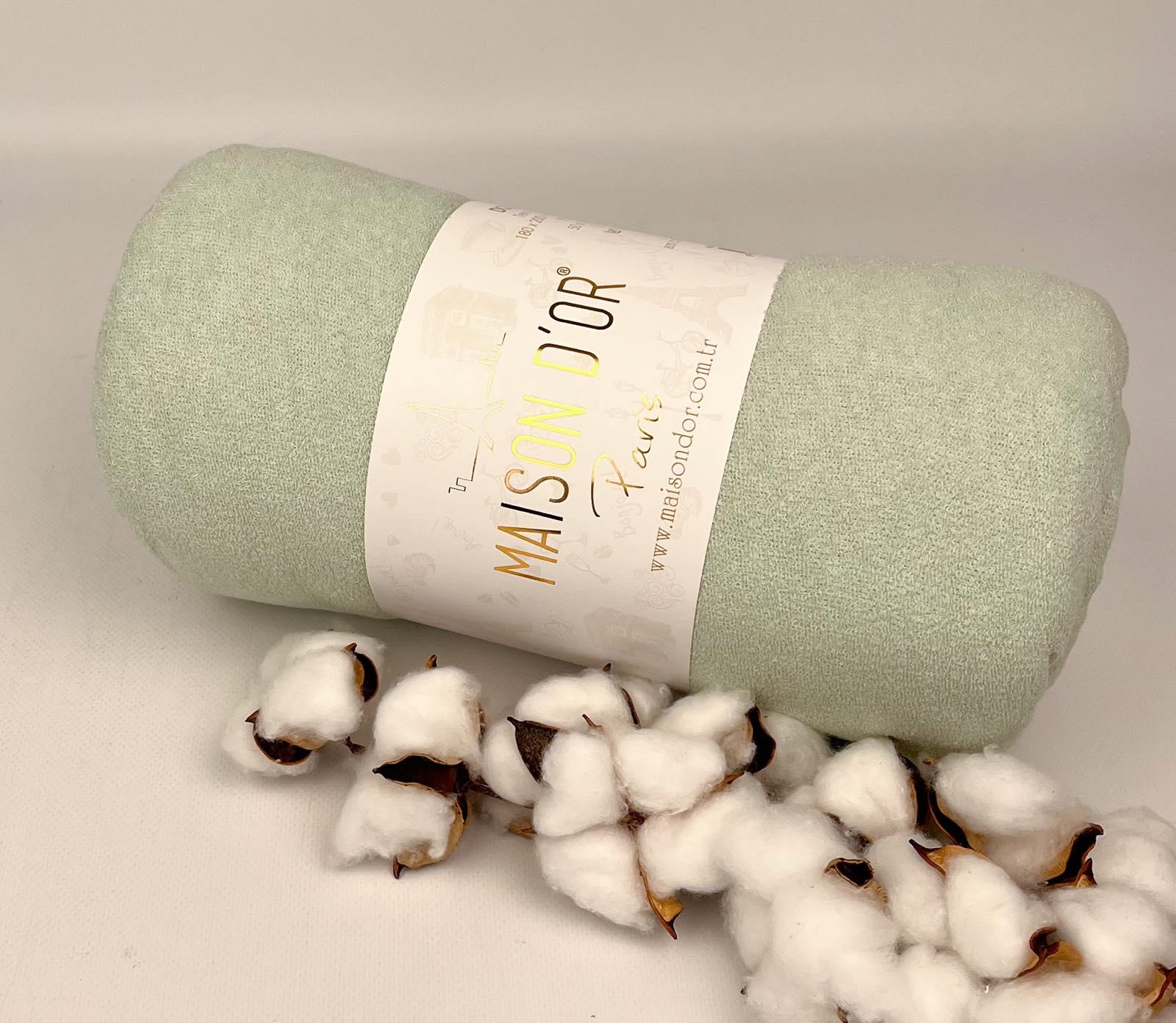 Простирадло махрове на резинці Maison D'or 180x200 см з наволочками Green (CN25539)