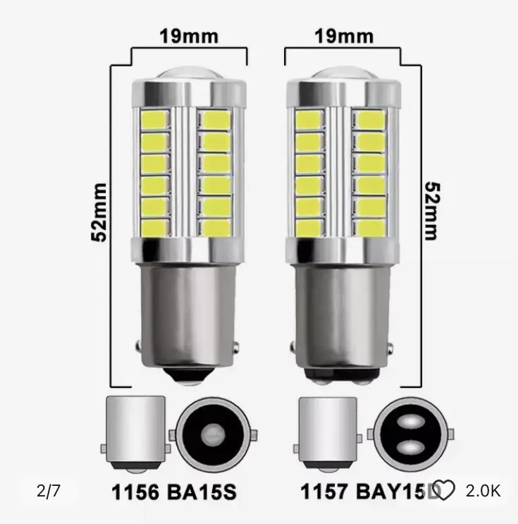 Лампа автомобильная светодиодная ZIRY BA15S-P21W 1156 Белый (1799920545) - фото 3