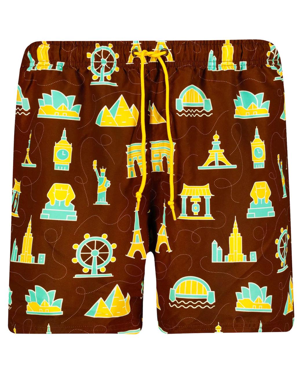 Шорти пляжні чоловічі Frogies Travel FROGSWIMSTRAVEL M Коричневий (9911111189236)