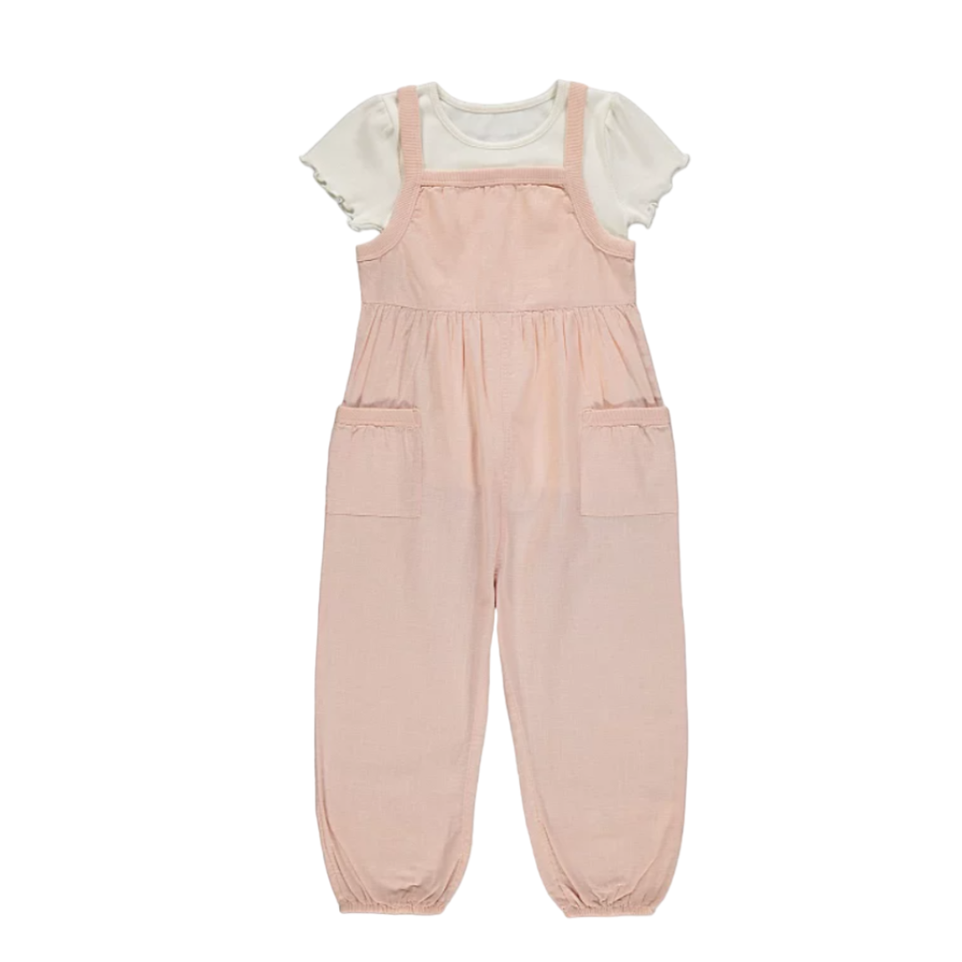 Костюм для дівчинки Gеоrgе літній 110-116 см Рожево-молочний