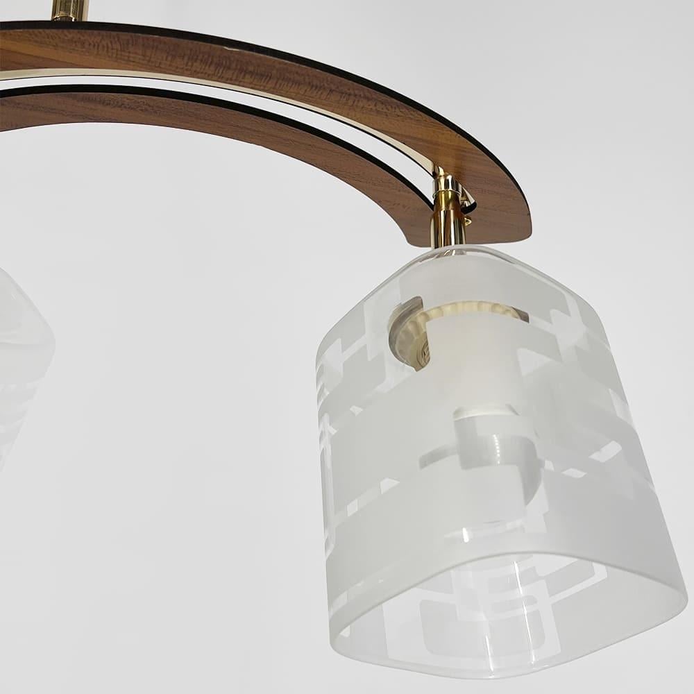 Світильник із декором дерева на 3 плафони 50 см Золотий (6032/3 GD) - фото 2 Світильник із декором дерева на 3 плафони 50 см Золотий (6032/3 GD) - фото 2