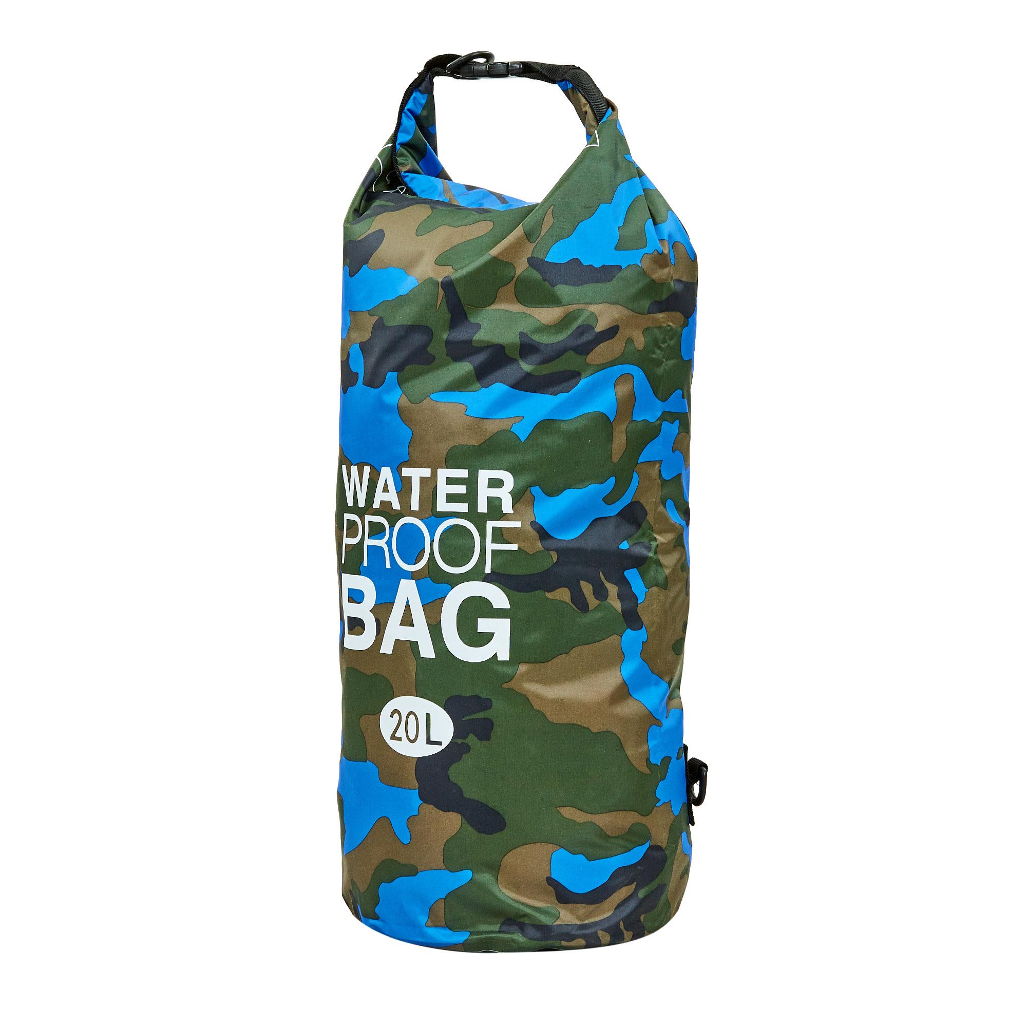 Водонепроникний гермомішок SP-Sport Waterproof Bag TY-6878-20 20 л Мілітарі/Синій (NA001439)