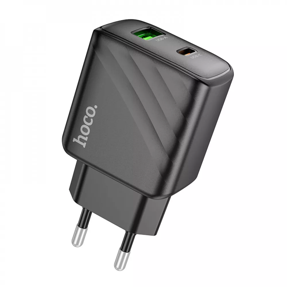Зарядний пристрій Hoco CS23A 30W швидка зарядка PD 3.0/QC3.0 USB-C/USB-A Чорний (779963) Зарядний пристрій Hoco CS23A 30W швидка зарядка PD 3.0/QC3.0 USB-C/USB-A Чорний (779963)