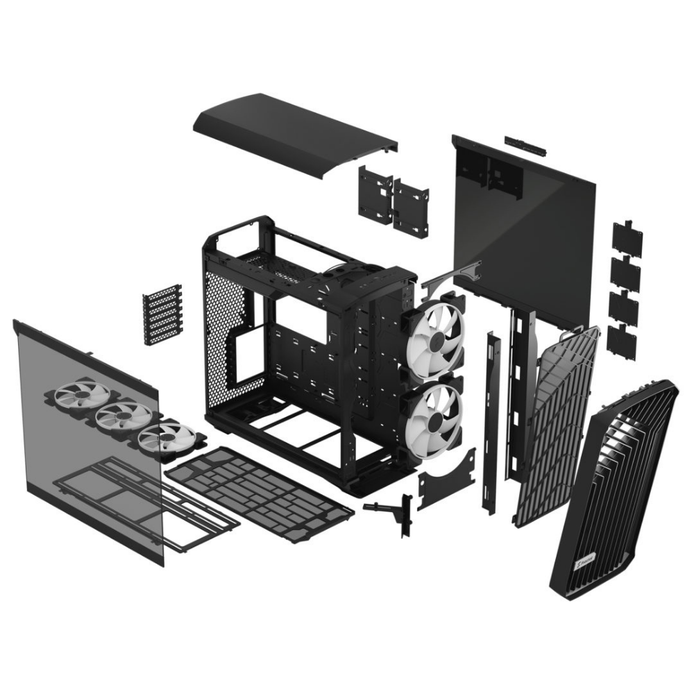 Корпус для пк Miditower Fractal Design Torrent RGB TG LightTint без блоку живлення Black (586789) - фото 8