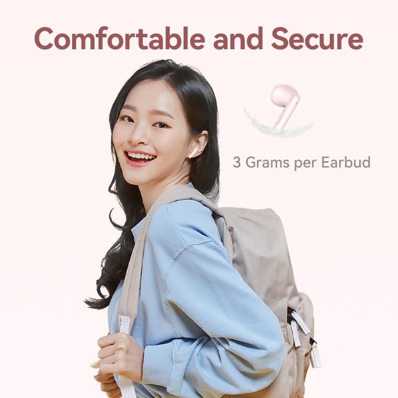 Навушники бездротові Vention Elf E06 Bluetooth 5.3 з AI-шумозаглушенням TWS 22 год відтверення AAC/SBC Hi-Fi водонепроникні IPX4 Рожевий (NBKP0) - фото 11 Навушники бездротові Vention Elf E06 Bluetooth 5.3 з AI-шумозаглушенням TWS 22 год відтверення AAC/SBC Hi-Fi водонепроникні IPX4 Рожевий (NBKP0) - фото 11