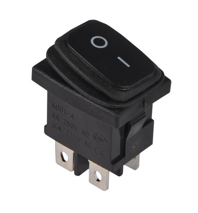 Переключатель влагозащищенный TechnoSystems KCD1-4-201W B/B Black (1554871132)
