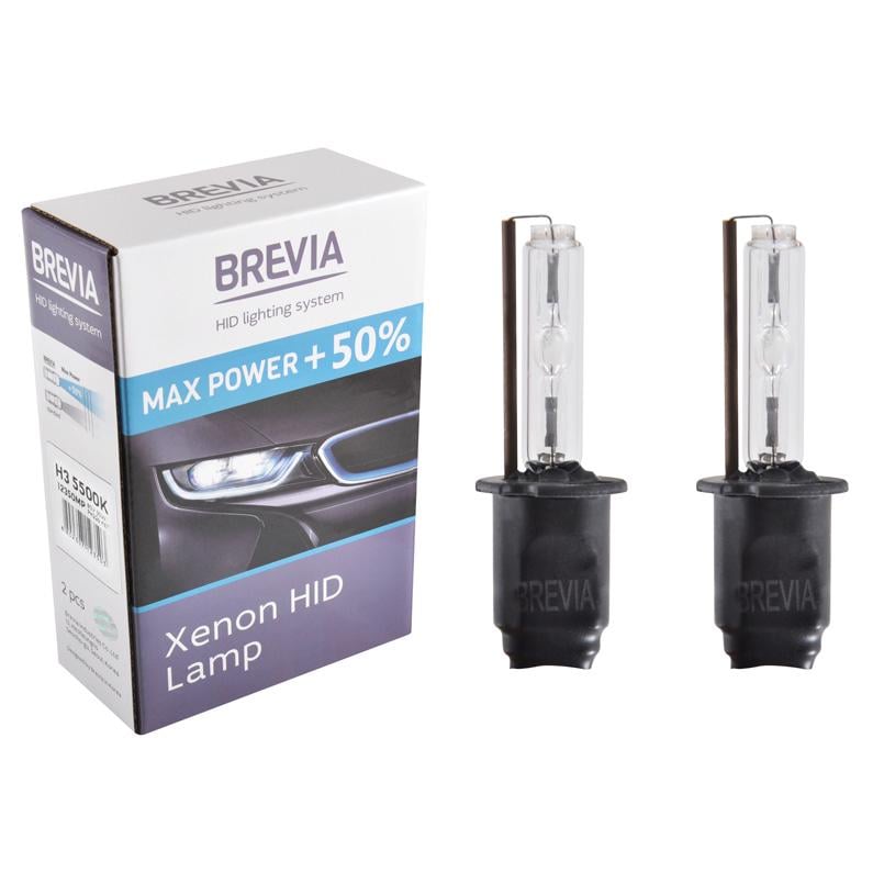 Лампа ксеноновая Brevia H3 +50% 5500K 85V 35W PK22s KET 2 шт. (12350MP)