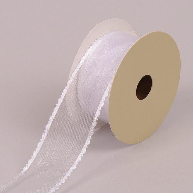 Лента декоративная Flora 3,5 см 9 м Белый (22899)