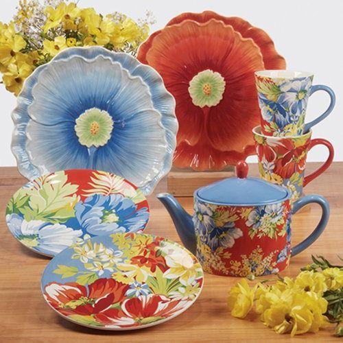 Блюдо Certified International у вигляді 3D квітки Феєрія квітів D 28,5 см Червоний (31415) - фото 4 Блюдо Certified International у вигляді 3D квітки Феєрія квітів D 28,5 см Червоний (31415) - фото 4