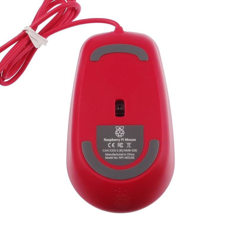 Мышь оптическая Raspberry Pi Белый/Красный - фото 3