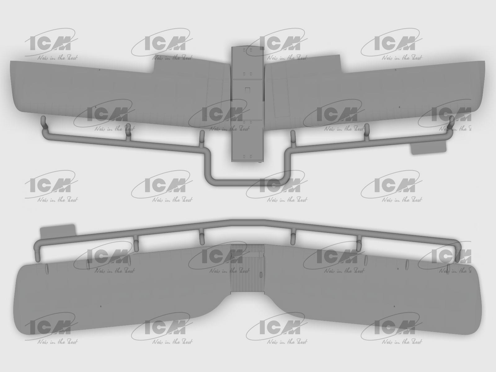 Сборная модель ICM DH. 82A Tiger Moth британский учебный самолет 2 СВ с бомбами (32038) - фото 4