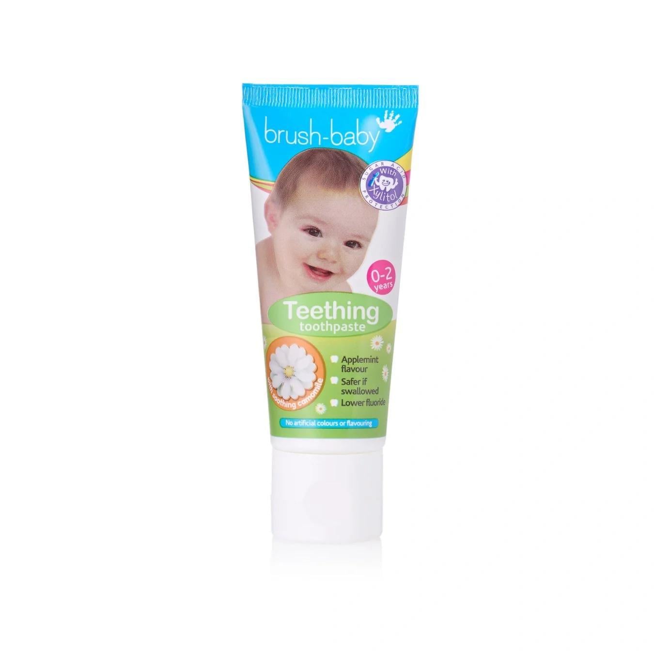 Зубная паста детская с ксилитом Brush-Baby Teething Baby от 0 до 2 лет 50 мл (7235)