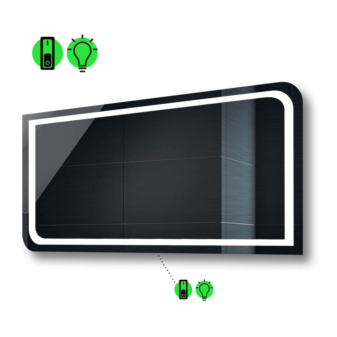 Зеркало с LED подсветкой Noemi с механическим включателем 90x60 см (Neomig67)