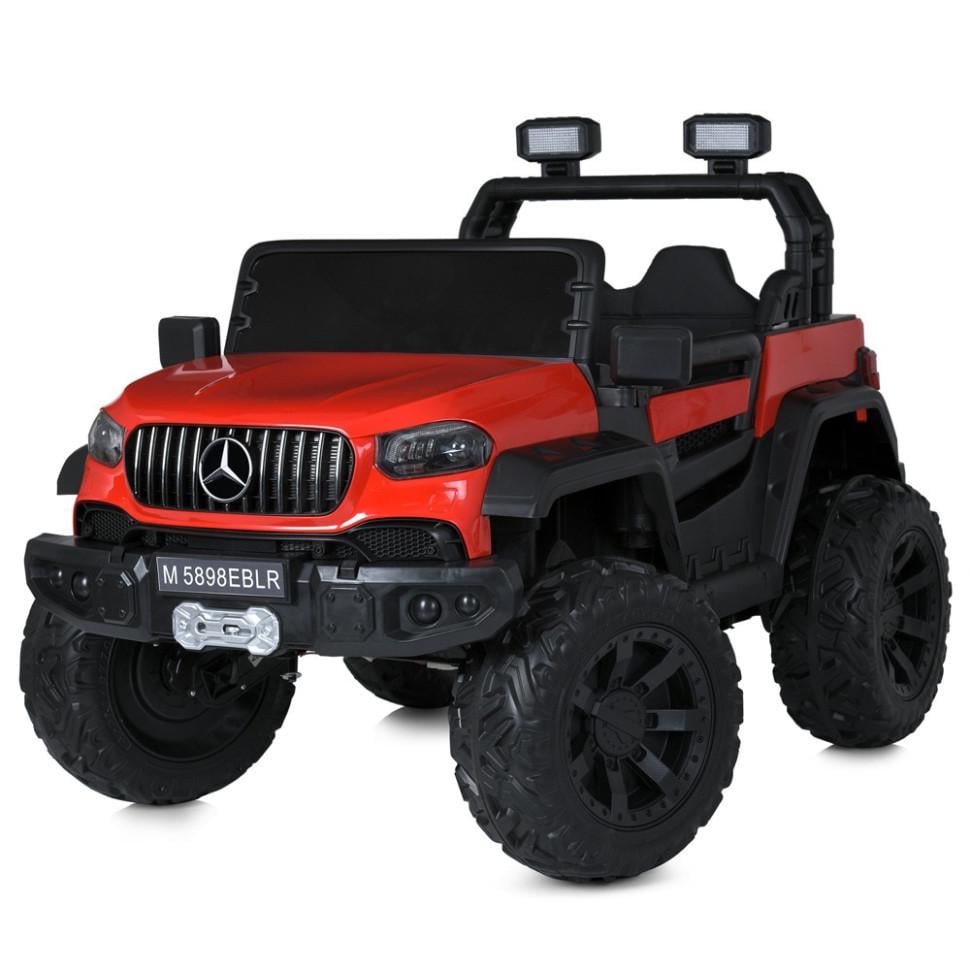 Детский электромобиль Bambi джип 4WD 30 кг с пультом Черно-красный (DE-169-E-617)