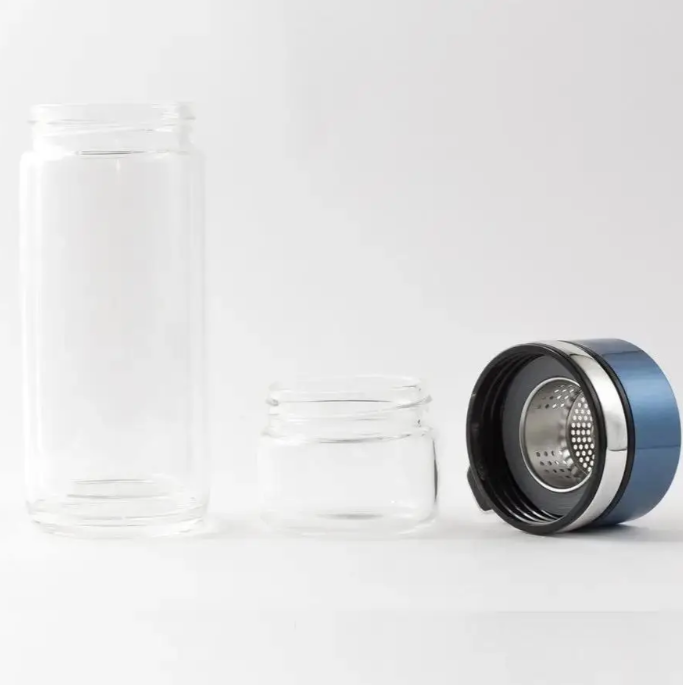 Колба для заварки чаю скляна Nankin Silver з кришкою і ситечком Прозорий (102135S) - фото 3