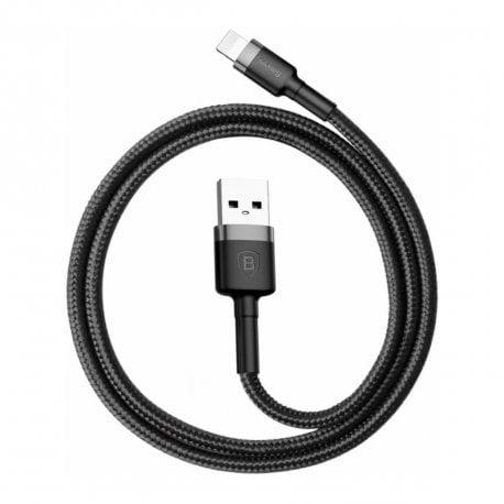 Кабель BASEUS USB to Lightning Cable 2,4A 1 м Gray/Black (CALKLF-BG1)