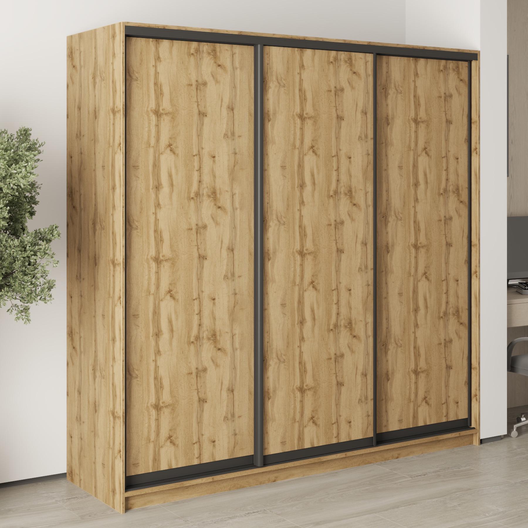 Шкаф-купе трехдверный MebelStar Комбо BG 3 ДСП 210x60x210 см Дуб тахо (MBS-9041) Шкаф-купе трехдверный MebelStar Комбо BG 3 ДСП 210x60x210 см Дуб тахо (MBS-9041)