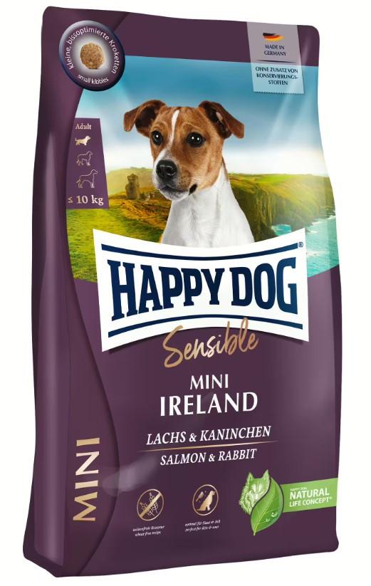 Корм сухий Happy Dog Mini Ireland для собак дрібних порід для нормалізації линьки та собак що мають проблеми зі шкірою 4 кг