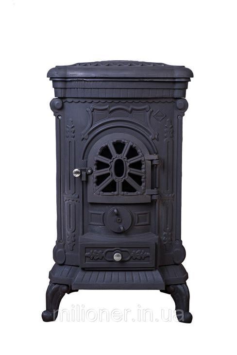 Печь-буржуйка чугунная Bonro двойная стенка 9 кВт Черный (2670148493)