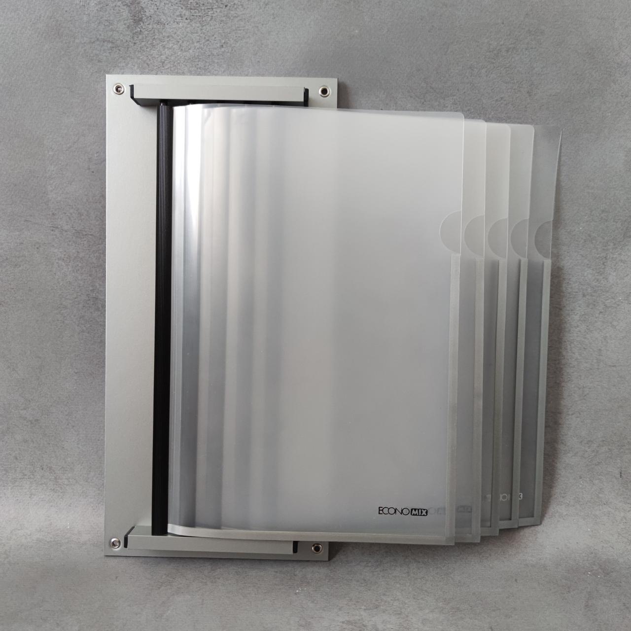 Стенд-книжки Эконом на 5 карманов без заголовка Серебристый (1812534335) - фото 7