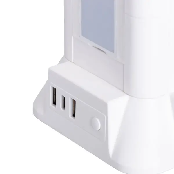 Фільтр-подовжувач мережевий TOWER 6 розеток LED-лампа 3USB + 1PD 4,8 м Білий (HP-5-3MF) - фото 5