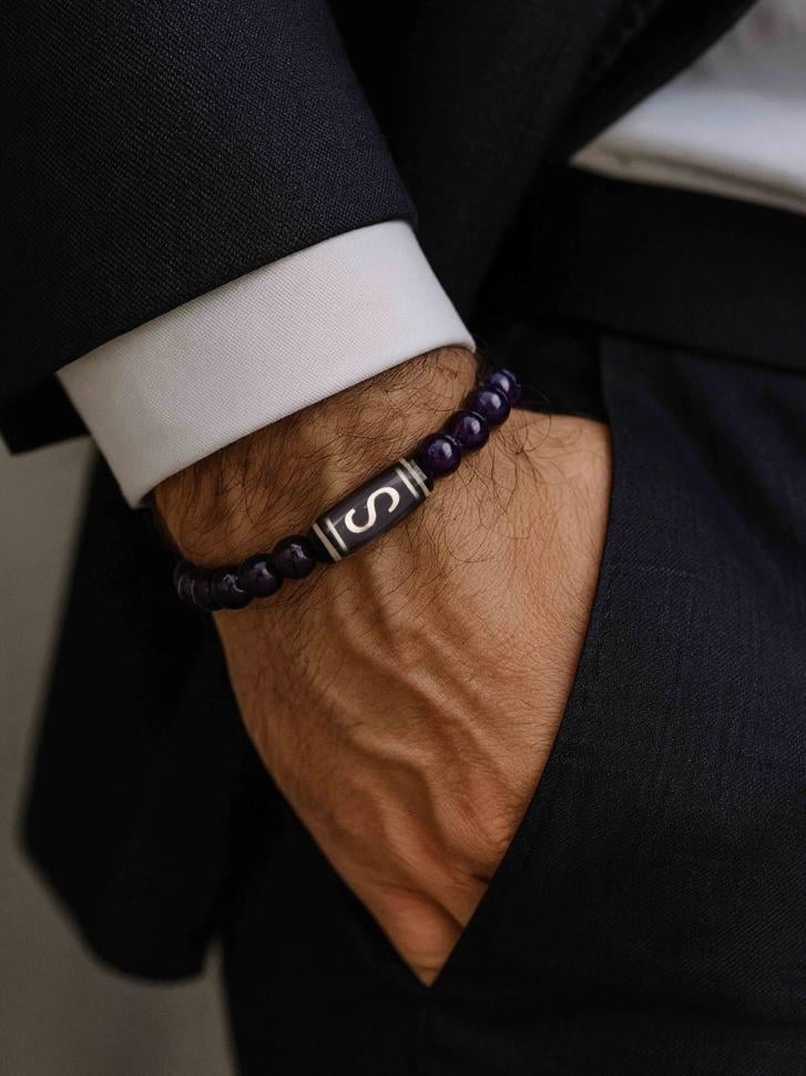 Браслет Мужской денежный из аметиста (4798) Браслет Мужской денежный из аметиста (4798)