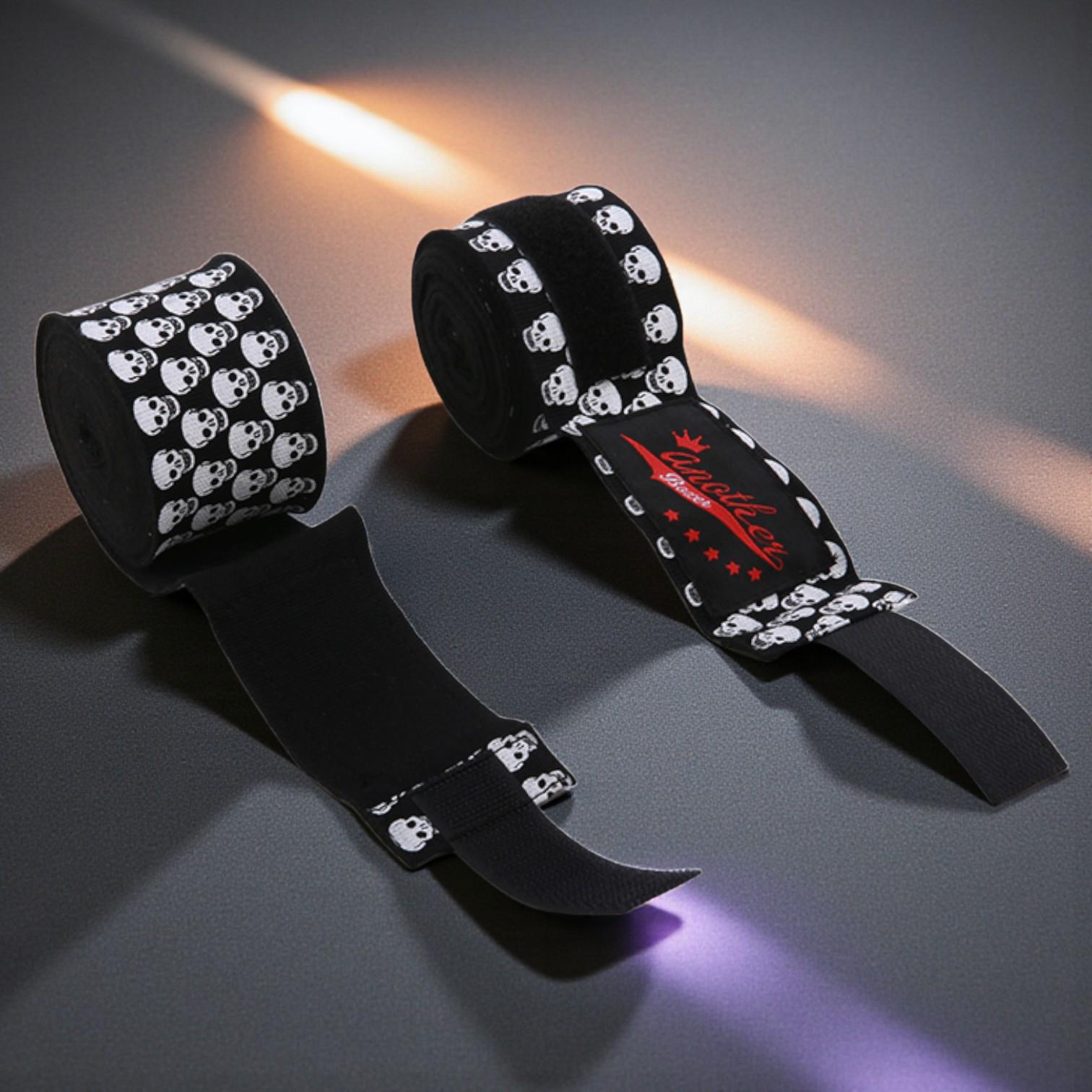 Бинты боксерские Another Boxer с принтом Череп 3 м Черный - фото 5