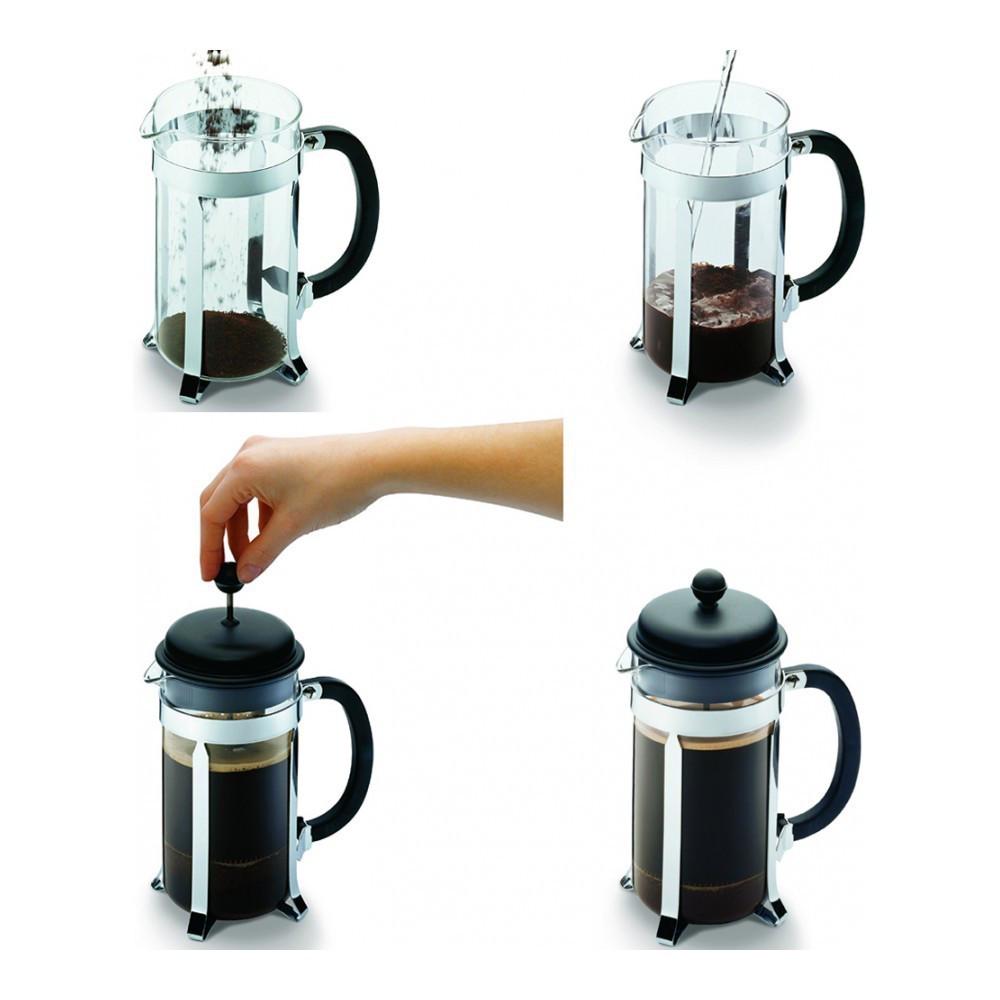 Кавник френч-прес Bodum Caffettiera 1000 мл Чорний (1918-01) - фото 2