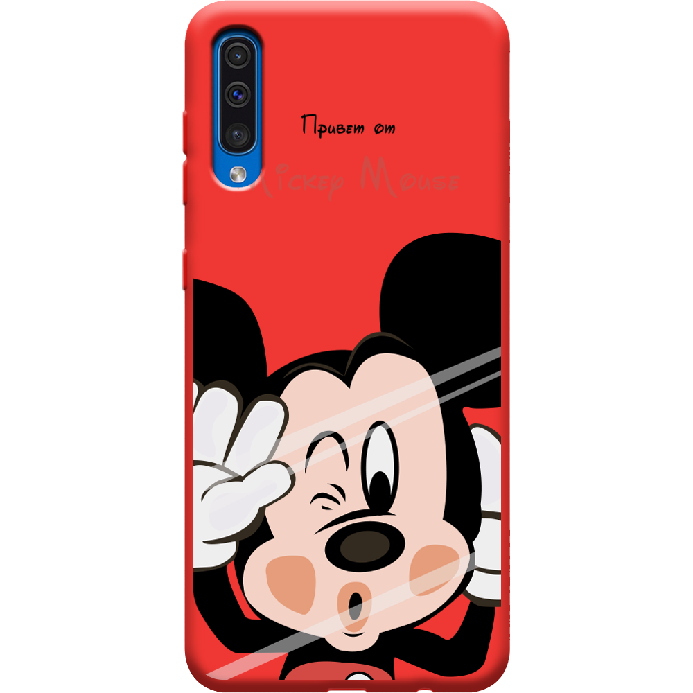 Чехол Boxface Samsung A505 Galaxy A50 Mister M Красный силикон (36417-cc58-37013)
