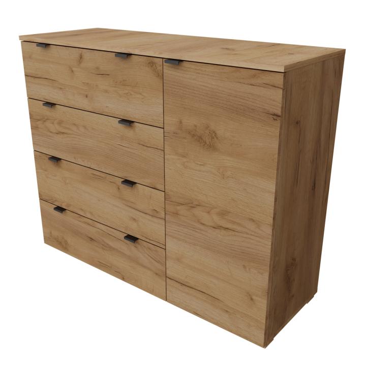 Комод Неман Симпл КС-1100 4+1 1Д4Ш ЛДСП Дуб крафт золотой (45677)