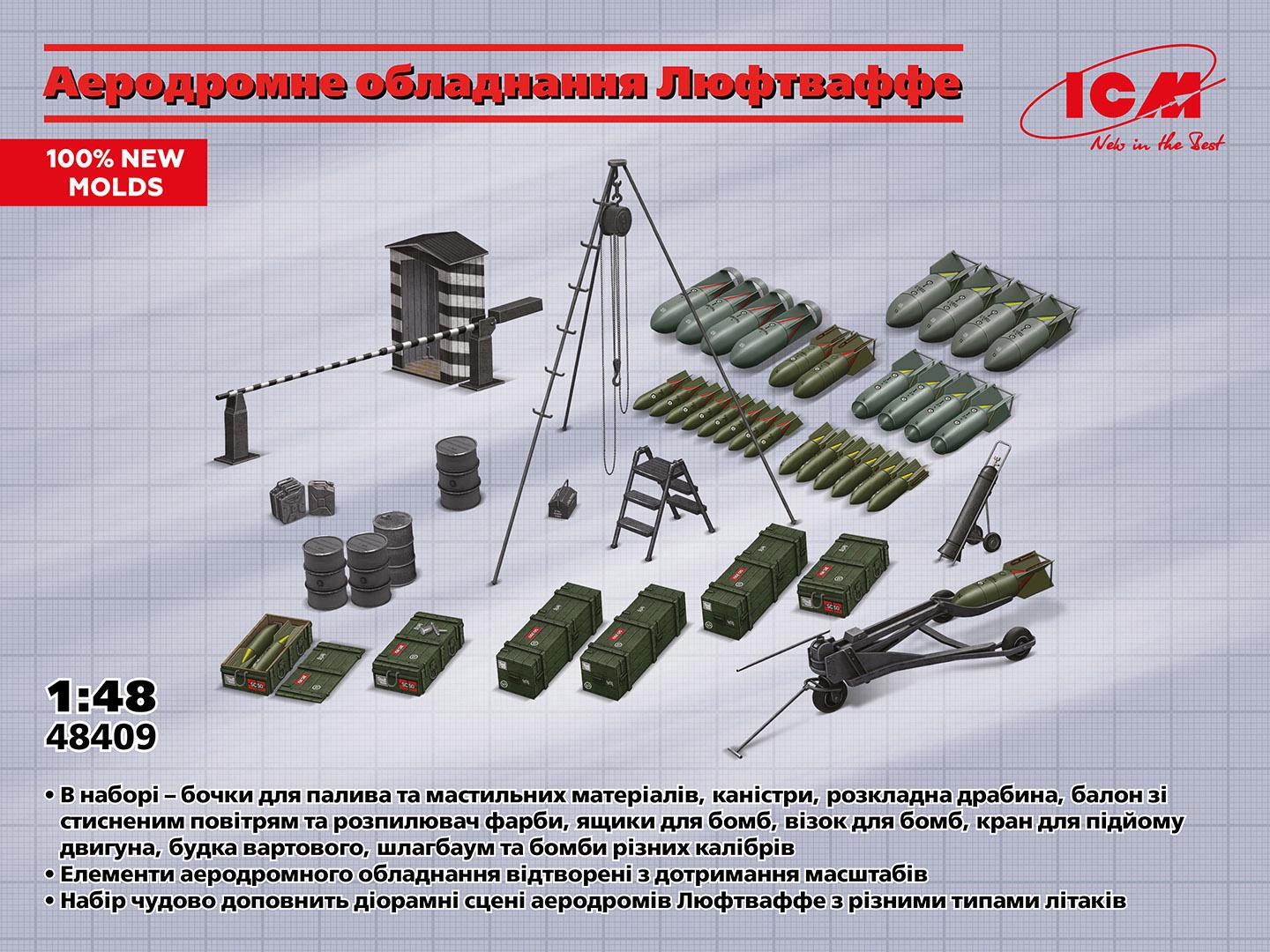 Сборная модель ICM Аэродромное оборудование Люфтваффе (48409) - фото 2