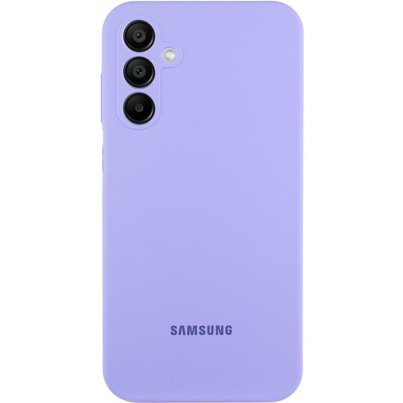 Противоударный Чехол Silicone Cover Lakshmi Full Camera (AAA) with Logo для Samsung Galaxy A35 Сиреневый / Dasheen