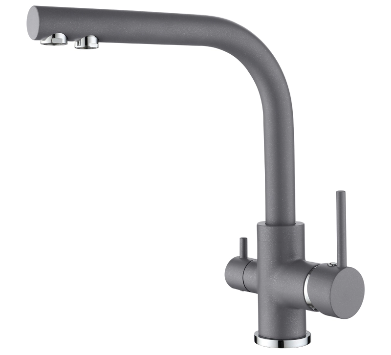 Смеситель кухонный Aquasanita Akvaduo 2663L 202 Серый металлик (23456)