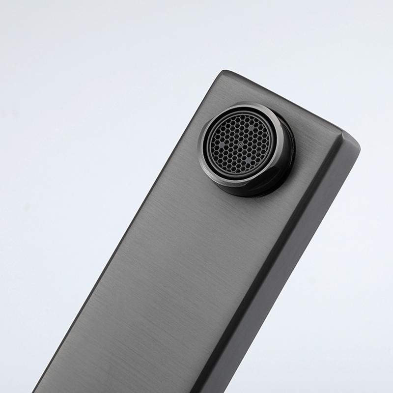 Смеситель для умывальника Gappo G1017-92 Графит (1045068) - фото 4