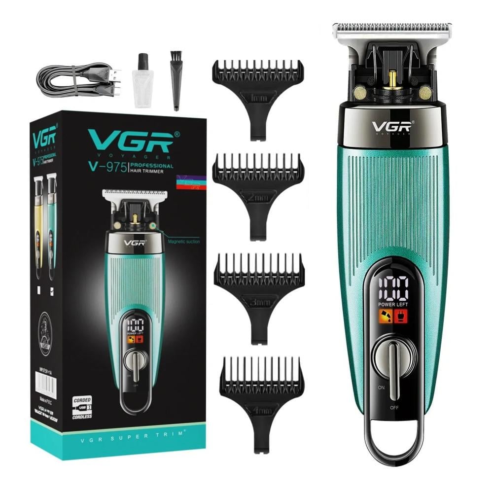 Тример VGR V-975 4 насадки LED display Green (2301377767)