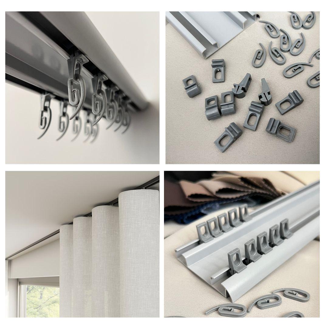 Бігунки KS для профільних карнизів Quadrum 100 шт. Сірий - фото 3