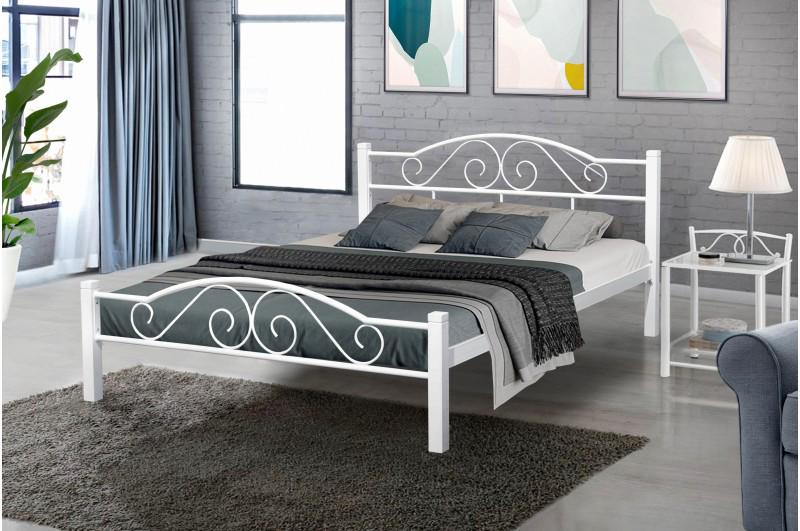 Кровать двуспальная Comfort Line Regina Wood металлическая 160х200 см Белый