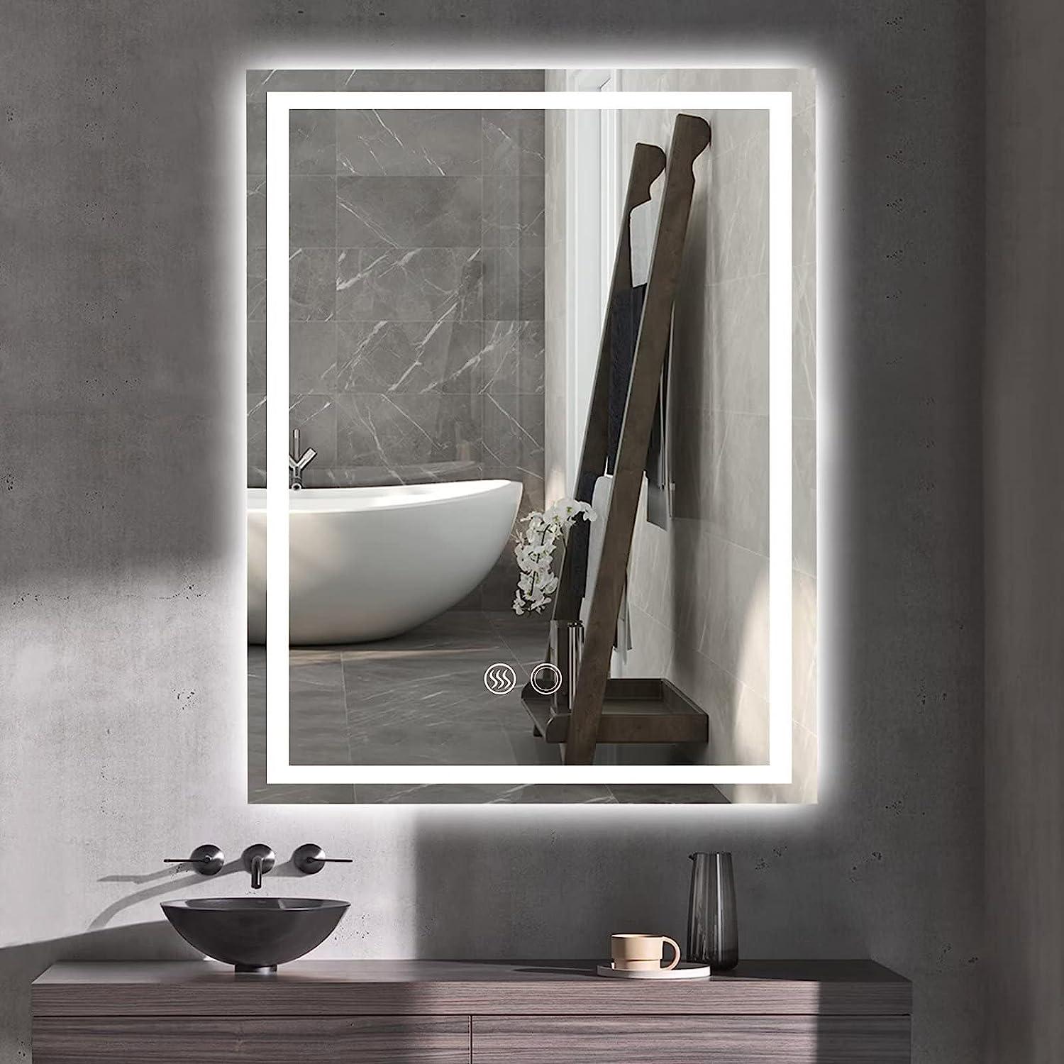 Зеркало Dim Dzerkal CUSARO с LED-подсветкой/сенсорным управлением/подогревом 70х100 см (11726)