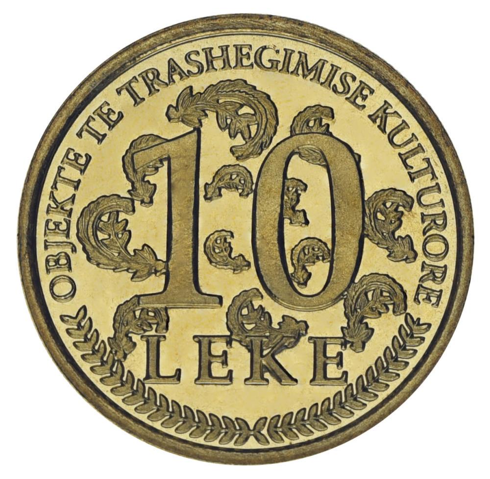 Коллекционная монета Албания 10 лек 2005 UNC Культура - традиционная одежда (М17779)