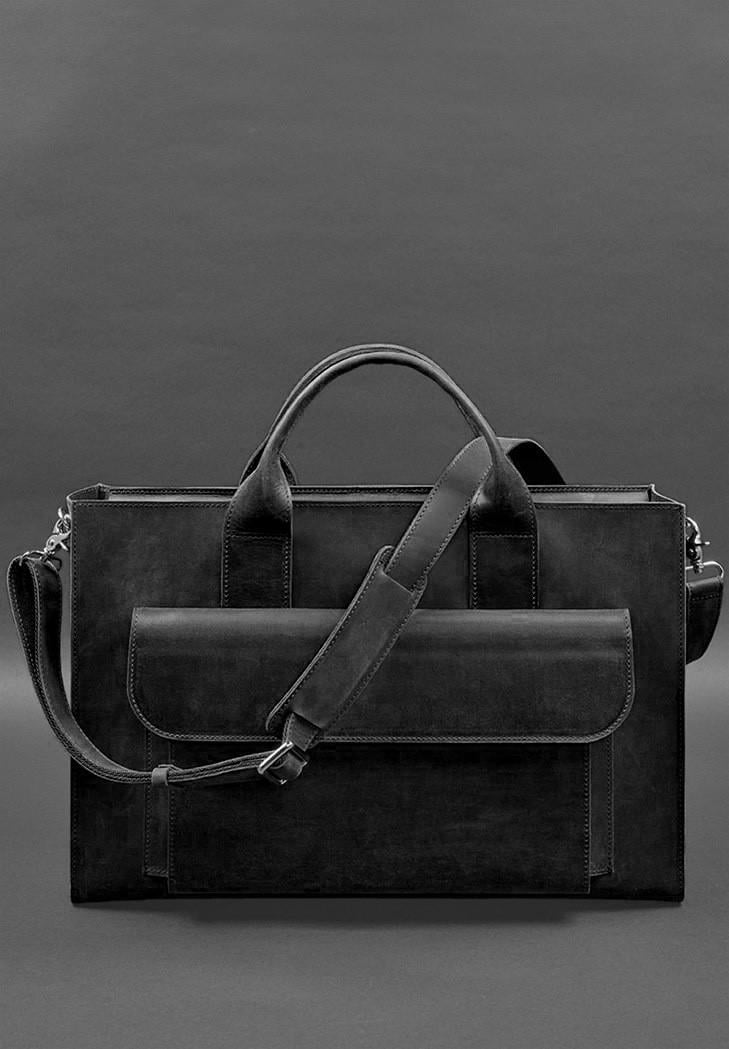 Сумка кожаная для ноутбука и документов универсальная Crazy Horse Черный (A-028135) Сумка кожаная для ноутбука и документов универсальная Crazy Horse Черный (A-028135)