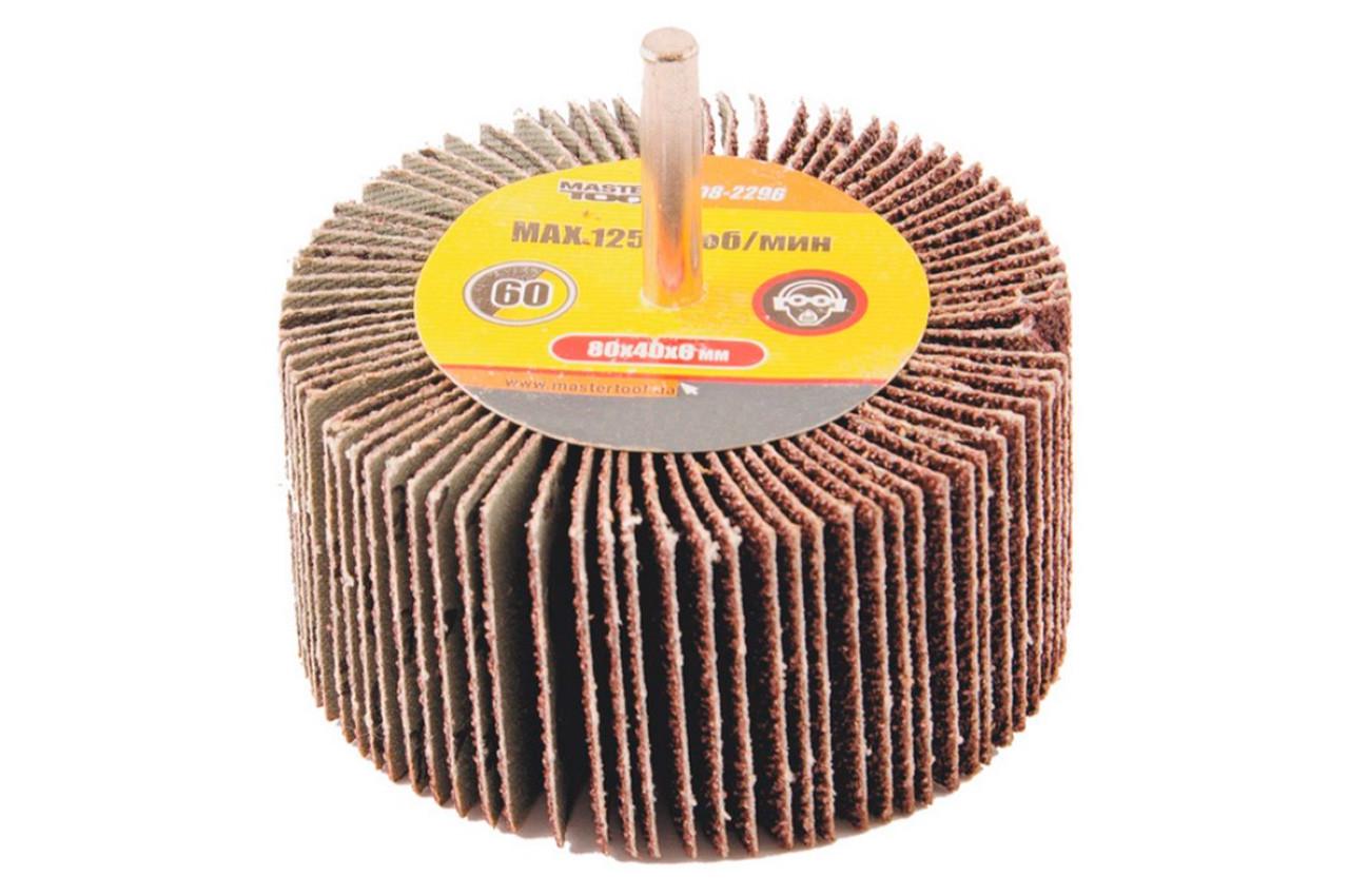 Круг пелюстковий в оправці Mastertool 80х40 мм Р60 (08-2296)