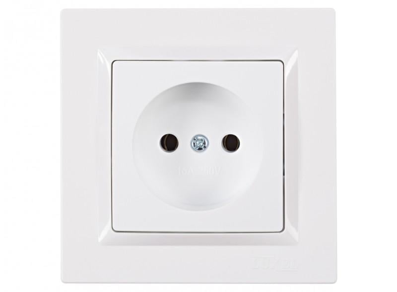 Розетка Luxel Jazz 9001 1-я б/з Белый (00000038419)